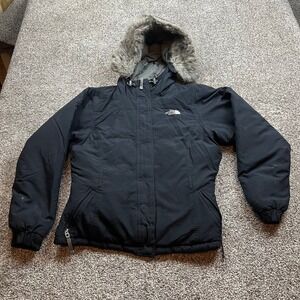 The North Face Black Puffer Jacket with Fur Hood